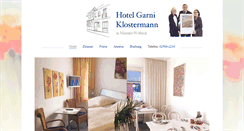 Desktop Screenshot of hotel-klostermann.de